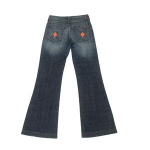 7 For All Mankind Jeans Womens 28x32 Blue Dojo Wide Leg Flare Made in USA Denim
